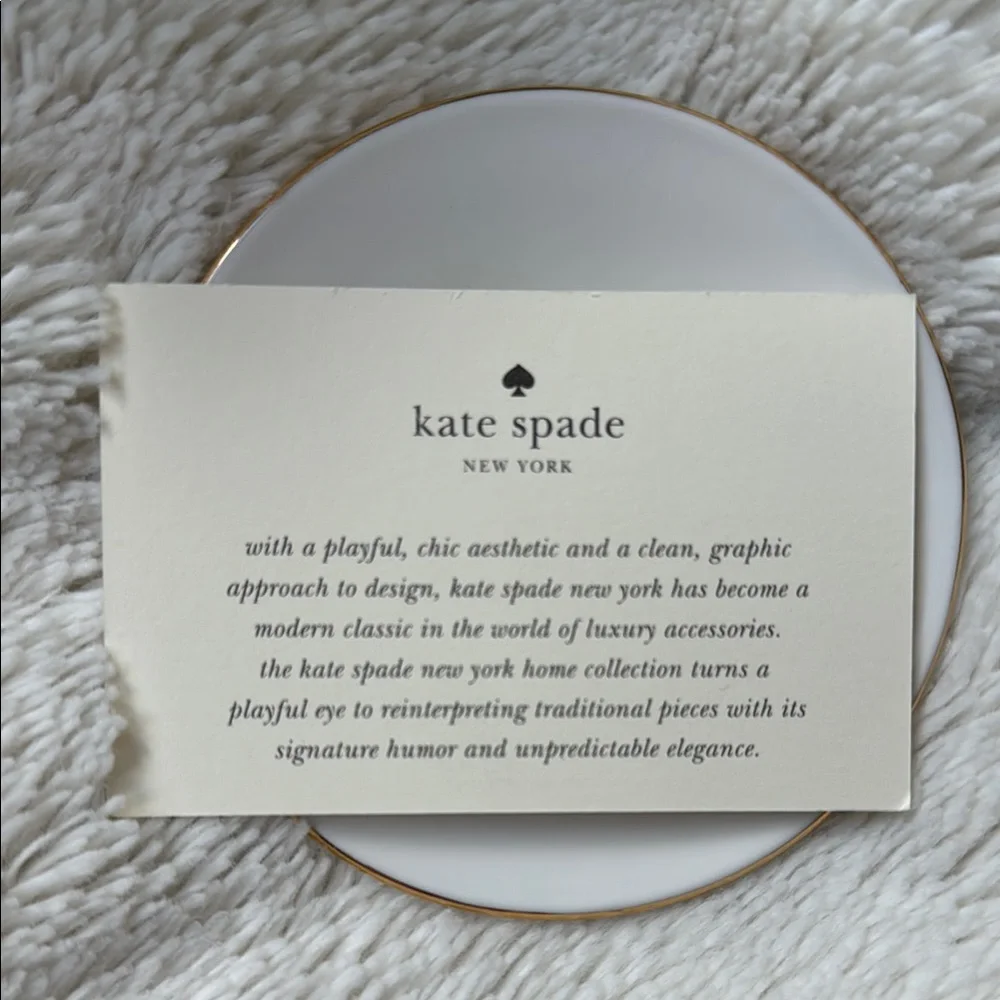 Kate Spade White and Gold Jewelry Dish Wedding Engagement Bridal Present Gift